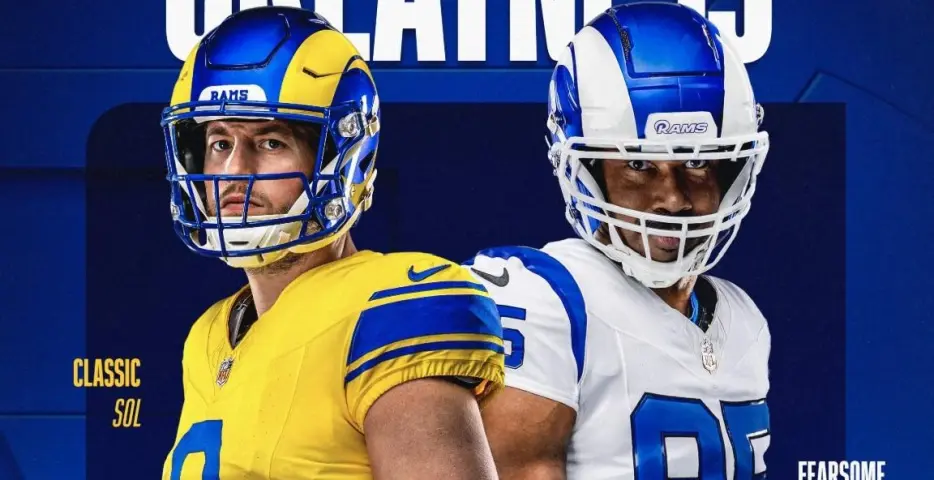 Rams unveil “Fearsome White” and “Classic Sol” alternate uniforms
