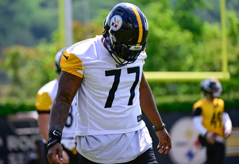 Broderick Jones at OTAs, But Steelers Future Remains Uncertain