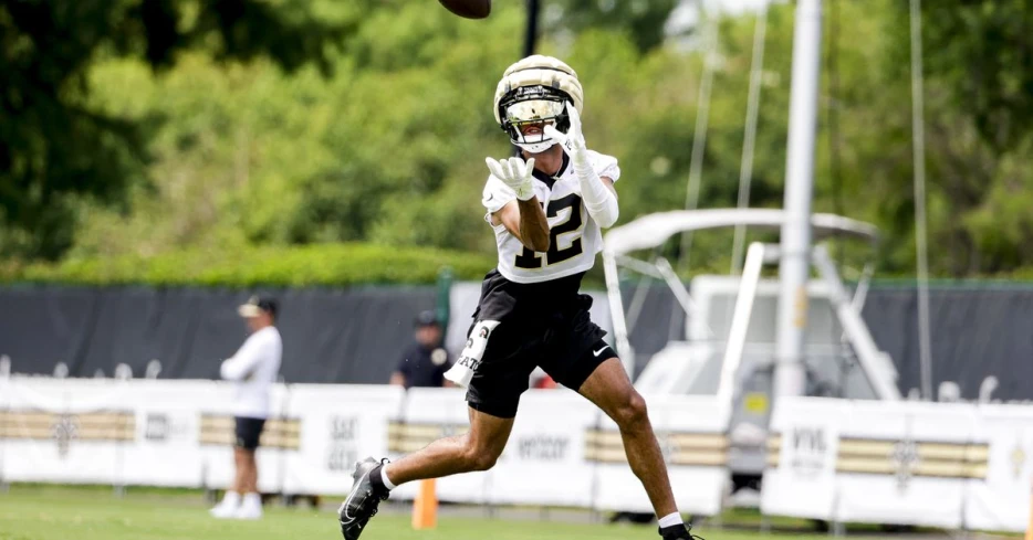 Saints WR Chris Olave a full participant on the first day of training camp