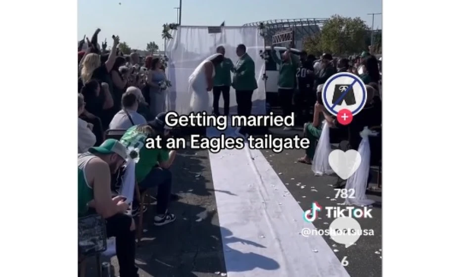 A Conversation with the Couple that got Married at an Eagles Tailgate