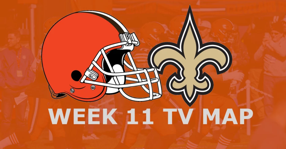 Cleveland Browns vs. New Orleans Saints: Week 11 TV Map