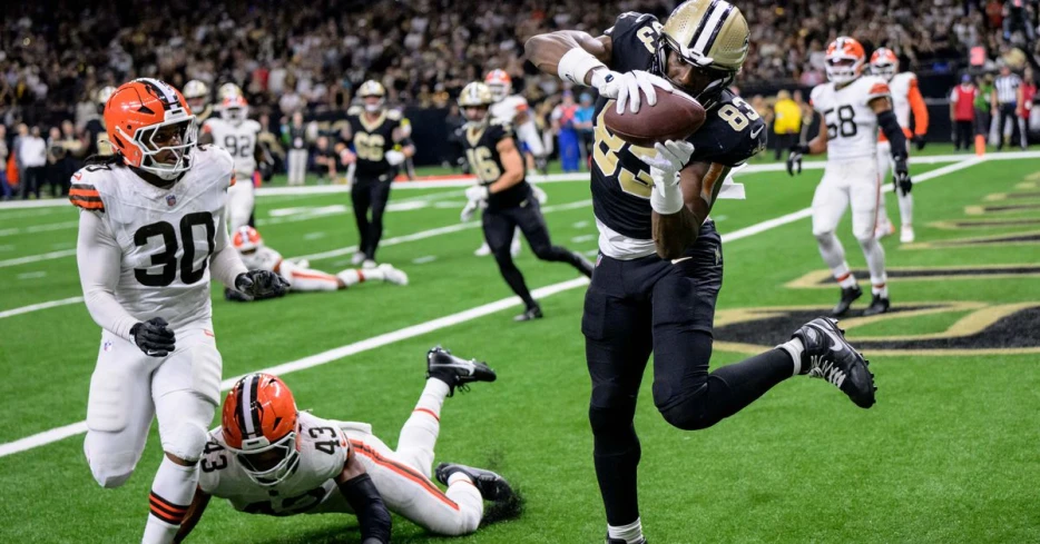 Who was the Saints’ breakout player vs. the Browns?