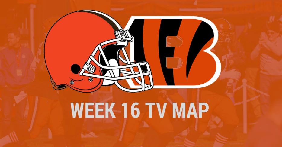 Cleveland Browns vs. Cincinnati Bengals: Week 16 TV Map