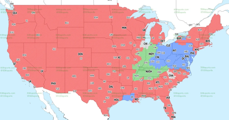 NFL Coverage Map Week 16: Ravens-Steelers on Saturday goes nation wide