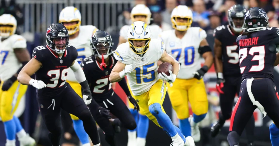 Ladd McConkey sets NFL record for receiving yards by rookie WR