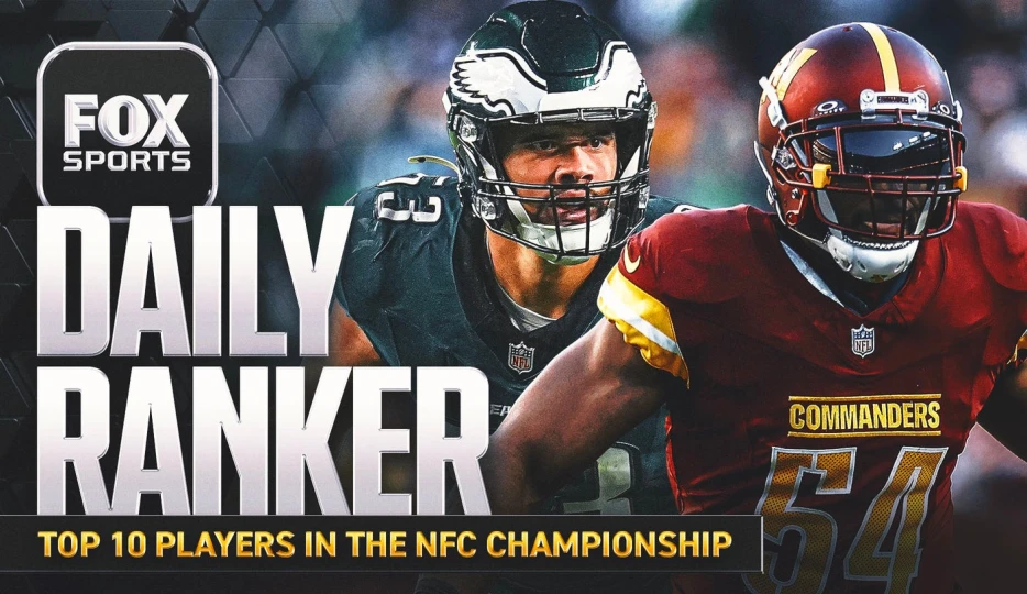 Who are the 10 best players in Commanders-Eagles NFC Championship Game?