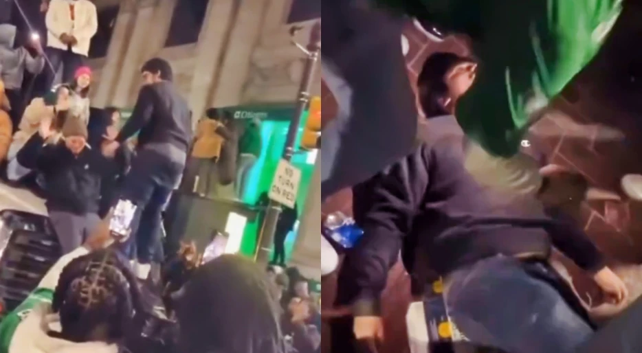 Philadelphia Eagles Fan Knocked Himself Unconscious During Scary Scene While Celebrating Team’s Super Bowl Berth