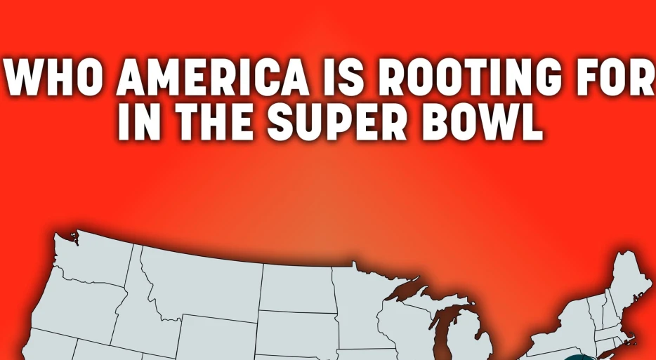 Social Media Reacts To Map Of The United States Showing Who The Entire Country Is Rooting For Between Eagles &amp; Chiefs In Super Bowl 59