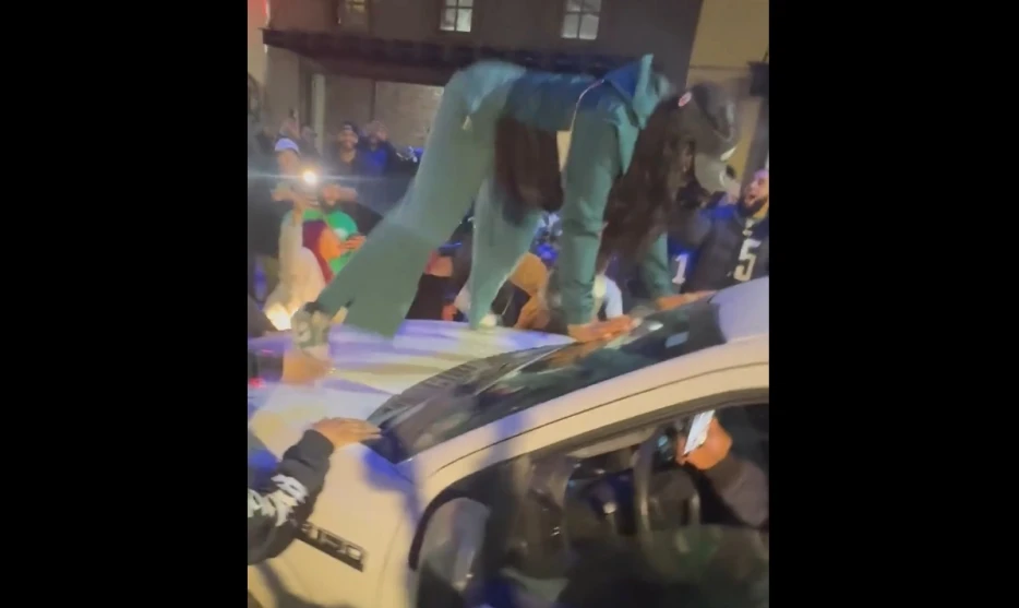 The Eagles Celebration Doesn’t Begin Until Someone Twerks on the Hood of a PGW Truck