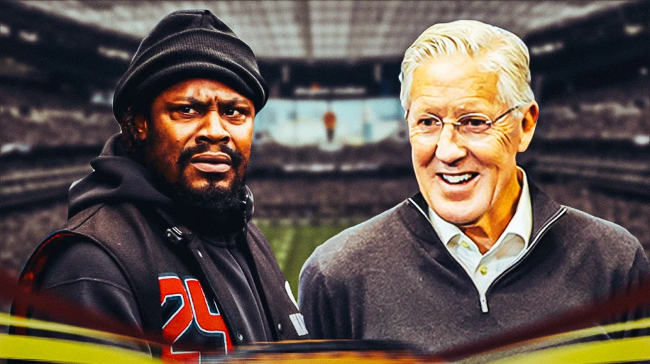 Pete Carroll’s hilarious reaction to seeing Marshawn Lynch at his press conference