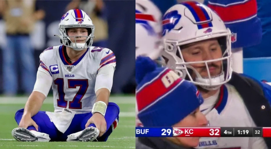 Someone Put Together A Compilation Of Josh Allen’s Reaction To All Of His Teams Heartbreaking Losses To The Chiefs And You Could See The Defeat &amp; Pain On His Face