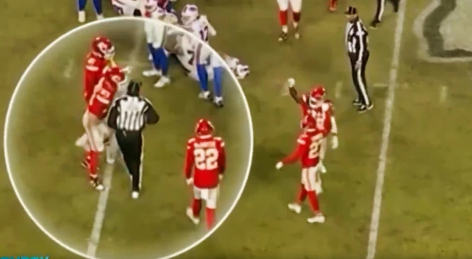 New Video Exposes Sketchy Interaction Between Chiefs Player &amp; Referee Just Seconds Before He Spotted Bills QB Josh Allen Short Of The Line On Controversial 4th Down