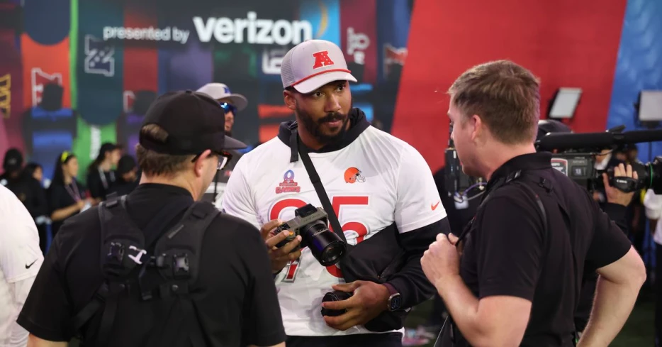 Myles Garrett, Jerry Jeudy, Joel Bitonio, and Denzel Ward show off at Pro Bowl skills challenge