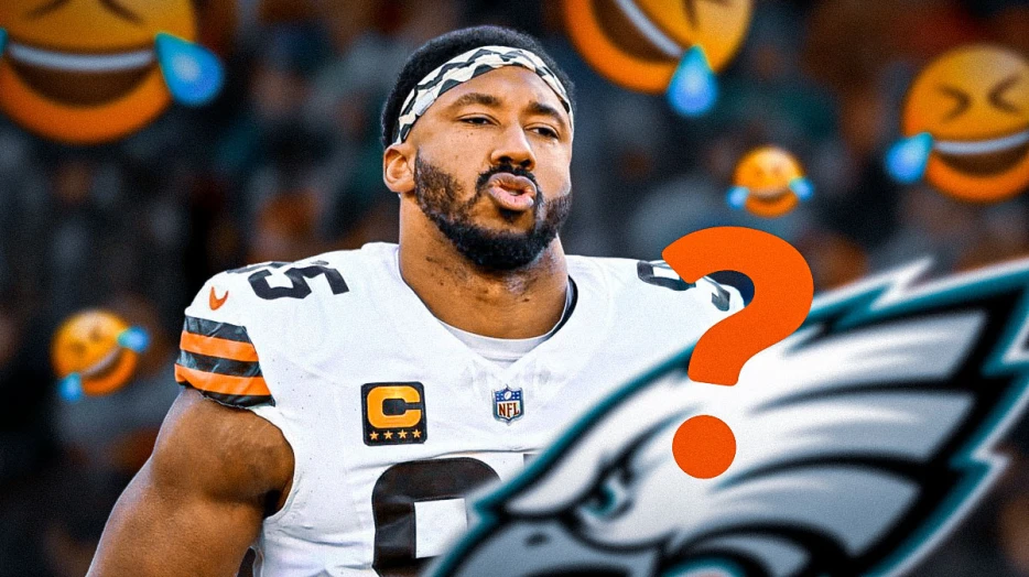 Philadelphia legend recruits Myles Garrett to Eagles at Super Bowl media week