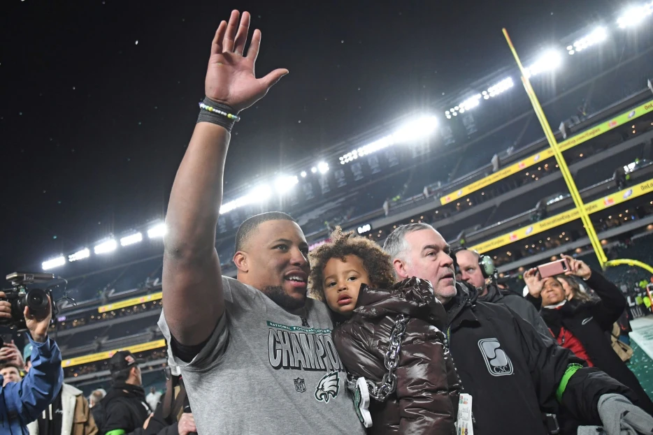 Saquon Barkley’s Daughter, Jada, Gives the Eagles Superstar the Most Adorable Super Bowl Pep Talk of All Time