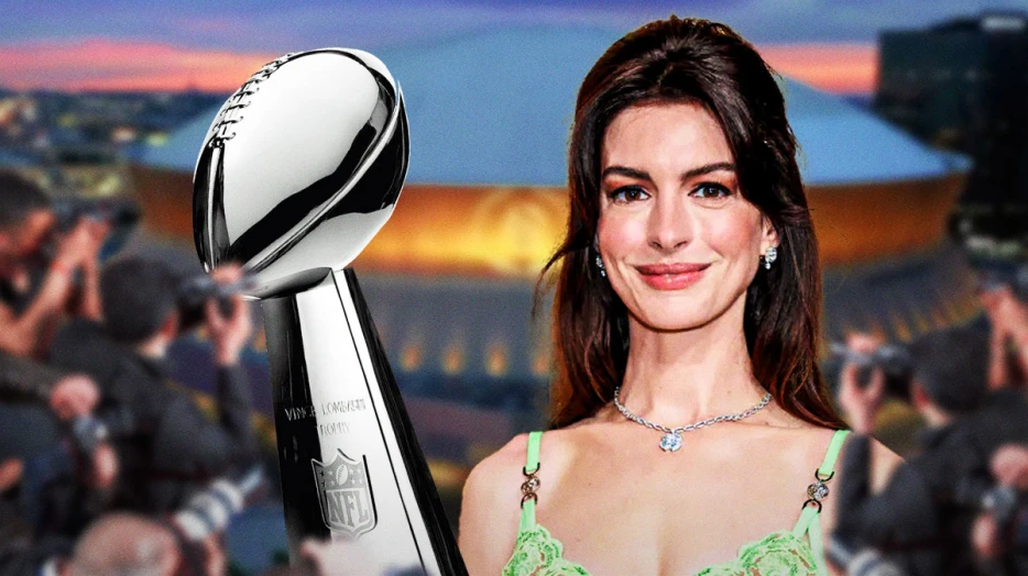 Anne Hathaway goes viral for fired-up celebration during Eagles’ Super Bowl win