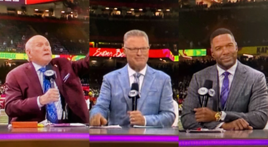 Cameras Caught Michael Strahan &amp; Howie Long’s Uncomfortable Reaction To Terry Bradshaw’s Cringeworthy Comment During Super Bowl