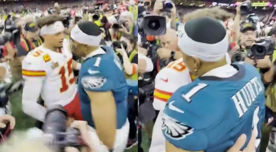 Mic’d Up Cameras Caught Patrick Mahomes’ Interesting 3-Word Message To Jalen Hurts After Super Bowl 59 Loss To Eagles