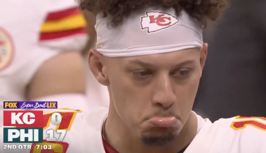 Patrick Mahomes literally pouted after throwing a wild pick-6 to Cooper DeJean