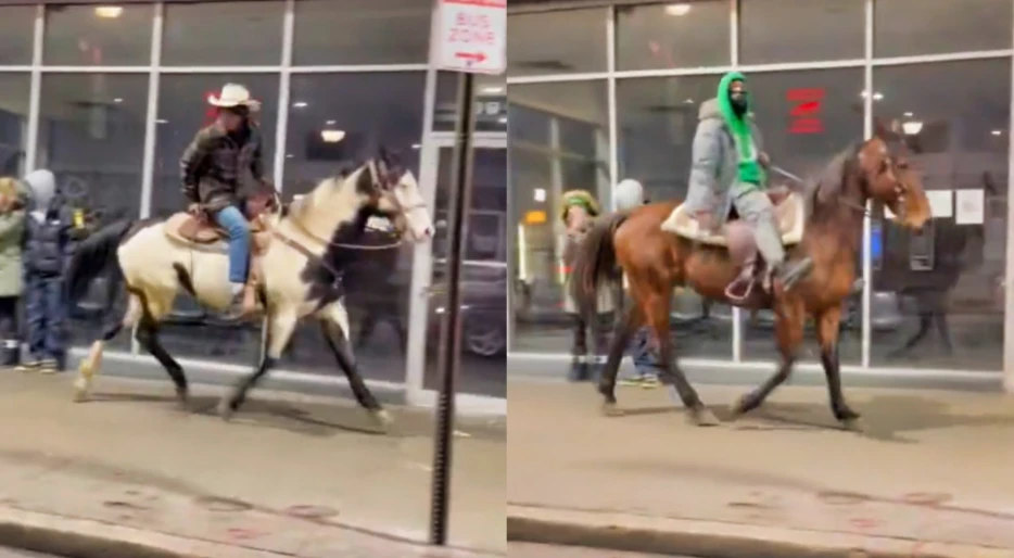 Rowdy Eagles Fans Were Caught Riding Horses Through Downtown Philadelphia During Wild Scene After Super Bowl 59