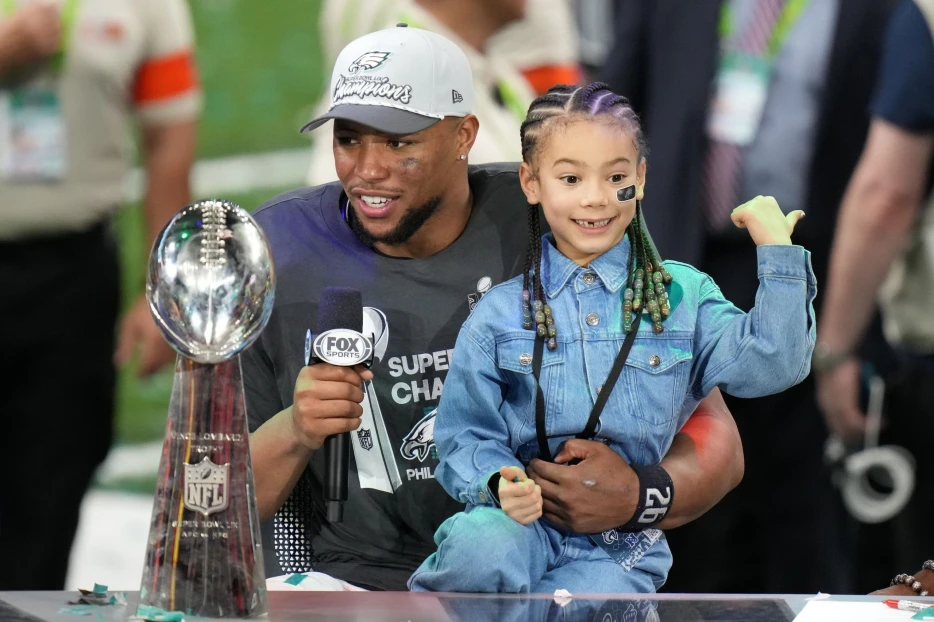 ‘She Looks Prettier In Person’ — Eagles Superstar Saquon Barkley Has Perfect Response to Winning First Super Bowl