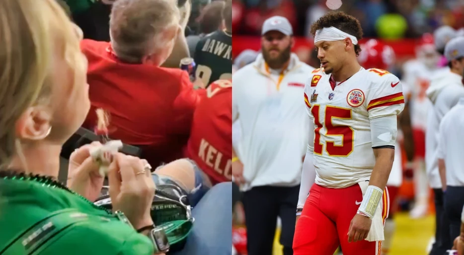 Female Eagles Fans Was Caught In The Stands Doing Voodoo On Patrick Mahomes During The Super Bowl