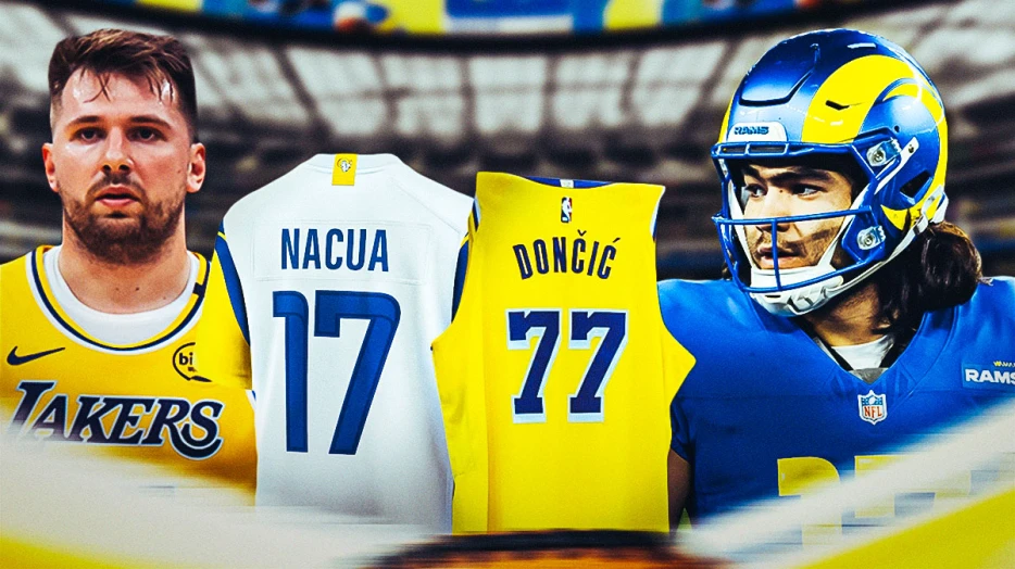 Rams’ Puka Nacua shouts out Luka Doncic after jersey swap