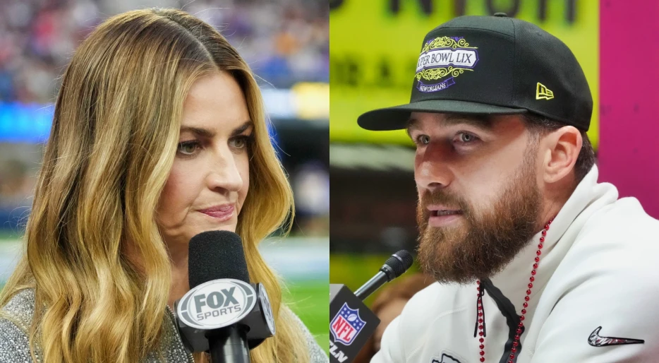 Erin Andrews Reveals She Told Travis Kelce “I Love You” When She Saw Him After His Devastating Super Bowl Loss