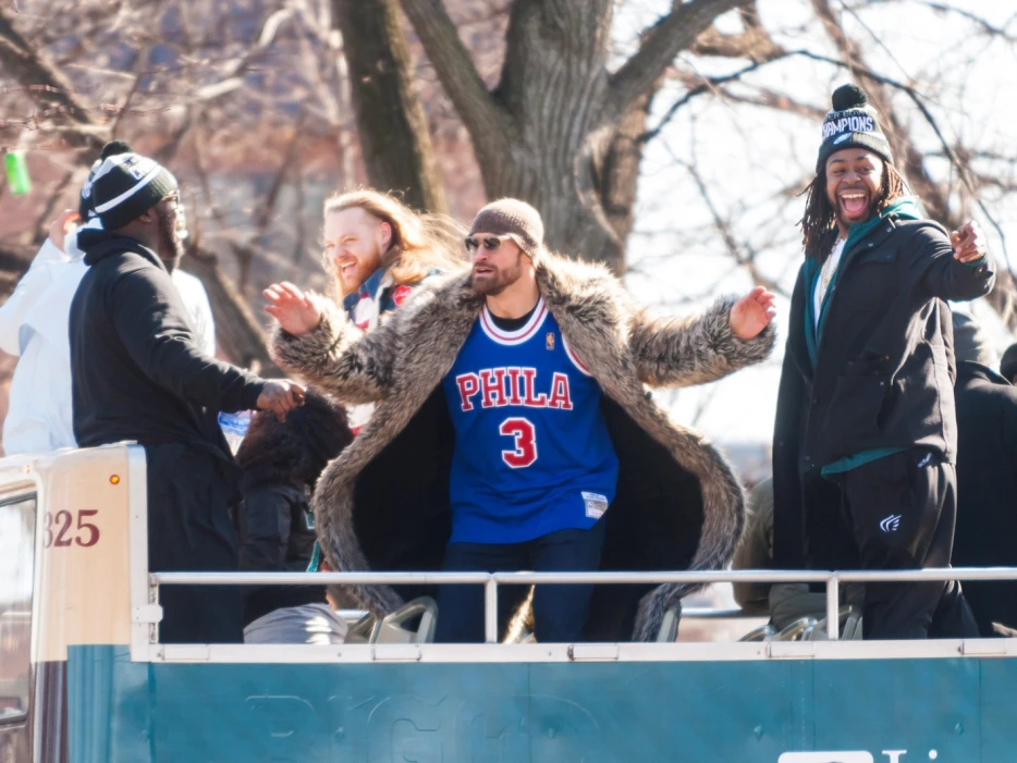 Which Eagle Do We Think Asked Chris Long to Borrow the Famous Fur Coat for Friday’s Parade?