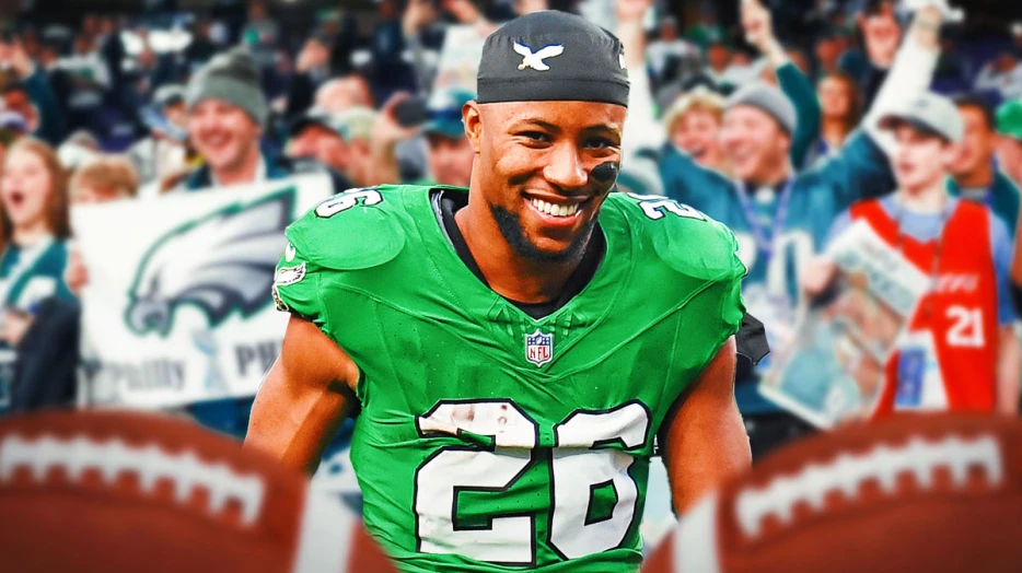 Saquon Barkley gets 100% real on Eagles’ Super Bowl parade