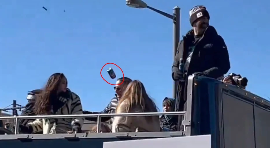 Someone Caught Video The Moment Philly GM Howie Roseman Got Smacked In The Head With Flying Beer That Resulted In Nasty Gash At Eagles Super Bowl Parade