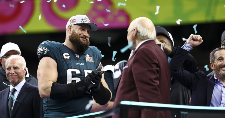 Lane Johnson is looking forward to “many more years to come” with the Eagles