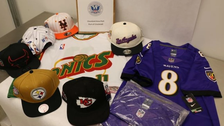 Cincinnati Feds Seize Over 4,000 Fake Pieces Of Sports Merchandise Worth Over $1.4 Million