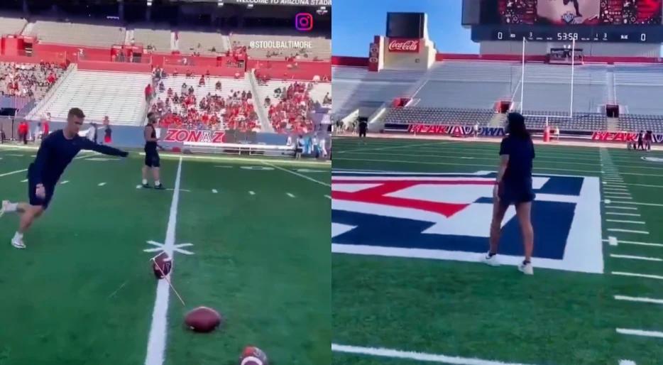 “Tucker Gone Now”: NFL Fans Are Tripping Out Over Video Of Ravens Rookie Tyler Loop Smashing Field Goals From 75-Yards With Ease