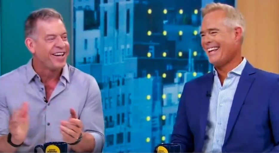 Troy Aikman Drops His Wild Super Bowl Prediction On “Good Morning America,” And The Reactions From Joe Buck &amp; Michael Strahan Say It All