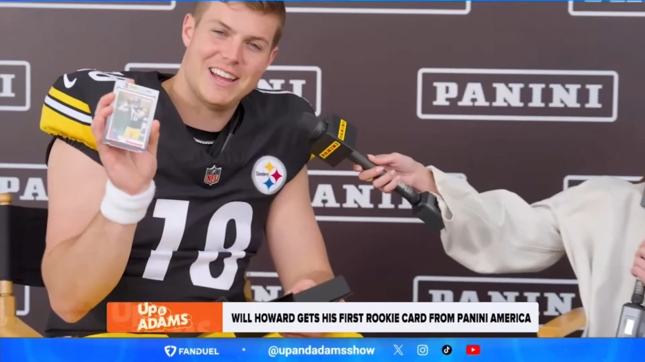 Watch: Will Howard Reacts To Seeing His Steelers Football Card For First Time