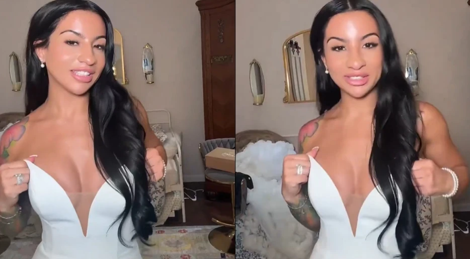 Everyone Is Saying The Same Thing After Travis Hunter’s Wife, Leanna Lenee, Showed Off Her Risky Wedding Dress That Was Struggling To Stay Up