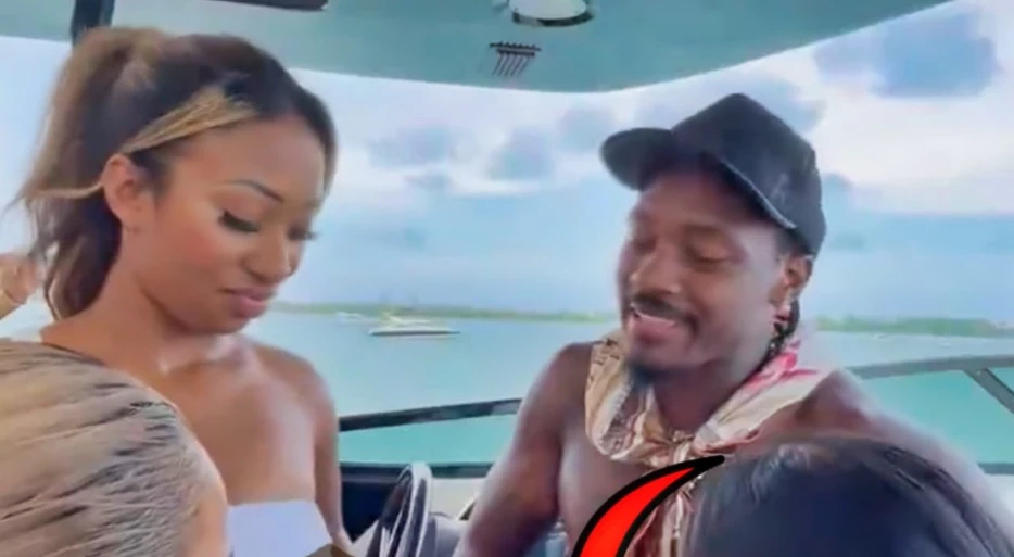Social Media Thinks They Know What Was In The Suspicious-Looking Bag Stefon Diggs Handed To Bikini-Clad Women During Wild Boat Party In Miami