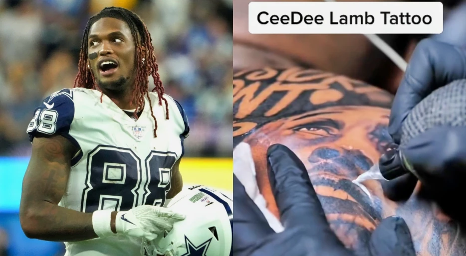 Cowboys WR CeeDee Lamb Had To Be Knocked Out Cold For Insane Kobe Bryant Tattoo That Took 8 Hours For 4 Artists To Complete