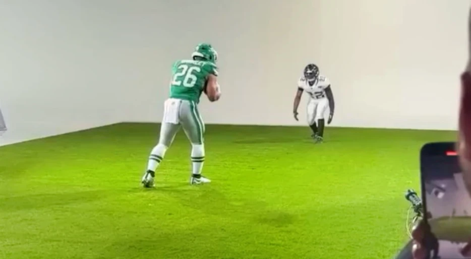 “Did He Float?”: Social Media Is In Complete Shock Over Video Of Saquon Barkley Perfectly Recreating His “Reverse Hurdle” For Madden 26 Cover Shoot
