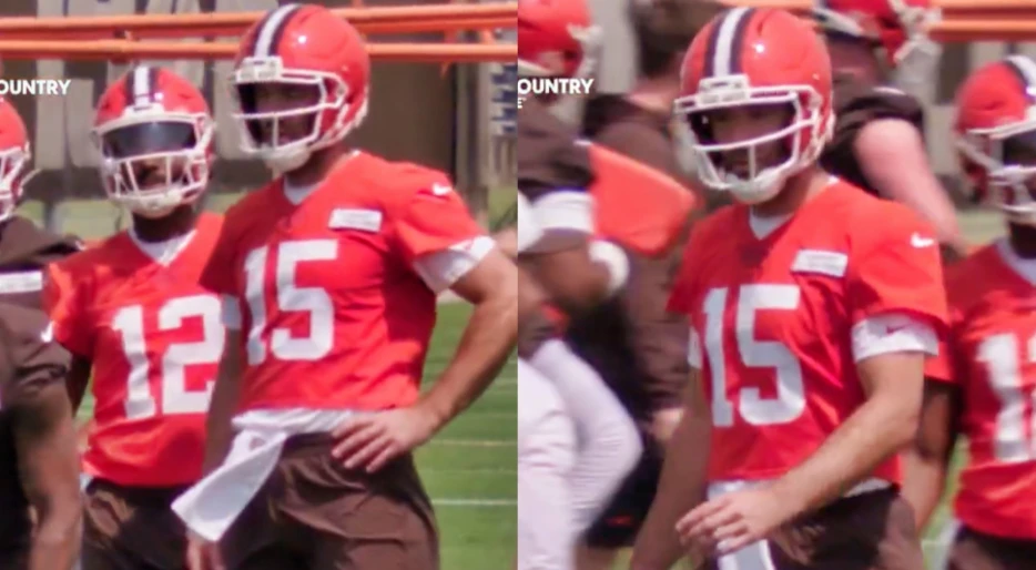 Cameras Caught Hilariously Awkward Mic’d Up Convo Between QBs Joe Flacco &amp; Shedeur Sanders At Browns Practice