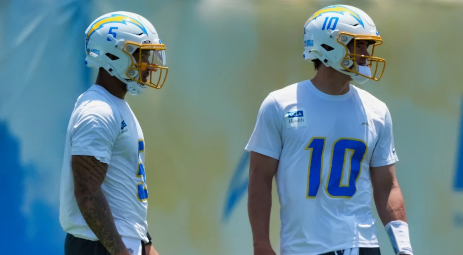 Los Angeles Chargers Causing Massive Buzz With Their New Customized Patches That Jim Harbaugh Has Them Wearing On Their Practice Jerseys