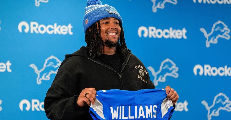 Lions rookie DT Tyleik Williams appears to have already changed his jersey number
