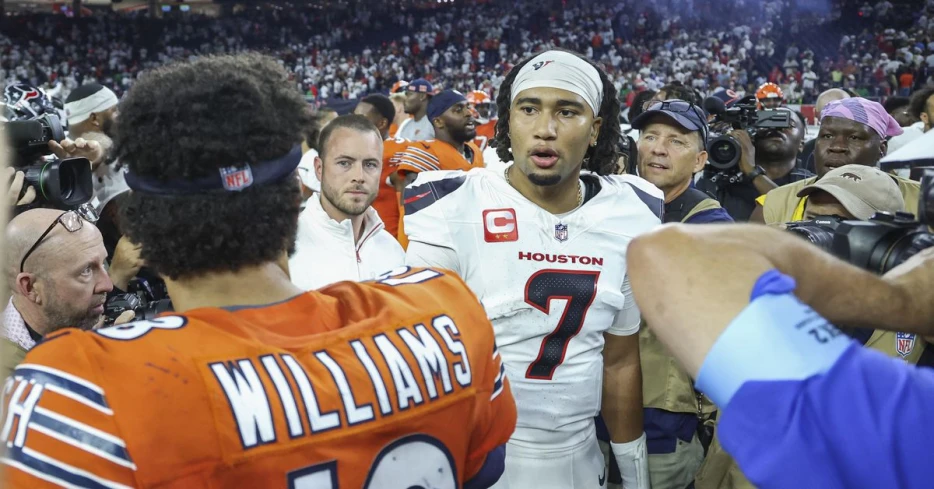 CJ Stroud, Caleb Williams laugh about infamous postgame handshake