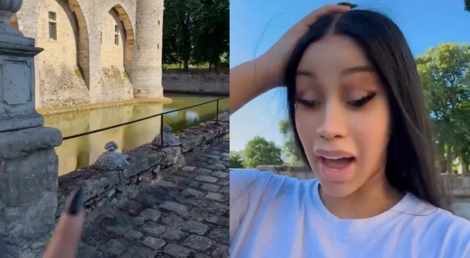 “This Is A Real F**king Castle”: Cardi B Couldn’t Believe Her Eyes While Showing Off The Insane Castle Stefon Diggs Rented Out For Their Paris Vacation (VIDEOS)