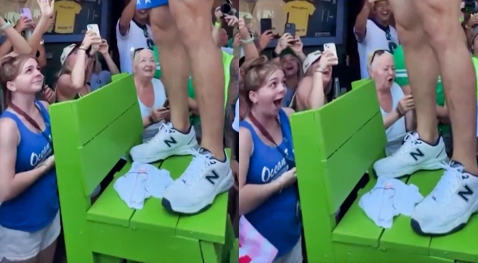 Jason Kelce Stuns Crowd By Whipping Out His Package, Leaving One Female Fan Speechless