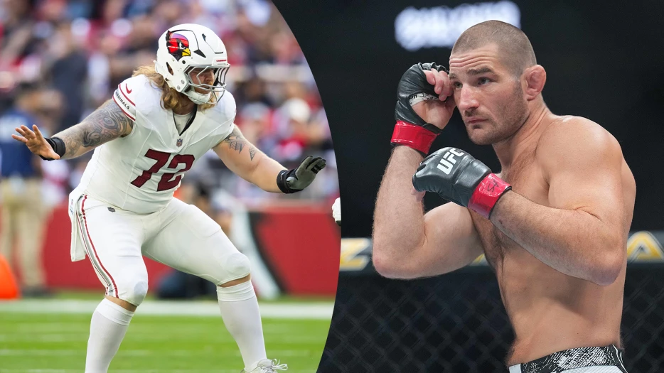 UFC Champion Sean Strickland Claims He Slipped While Getting Bullied By NFL Offensive Lineman