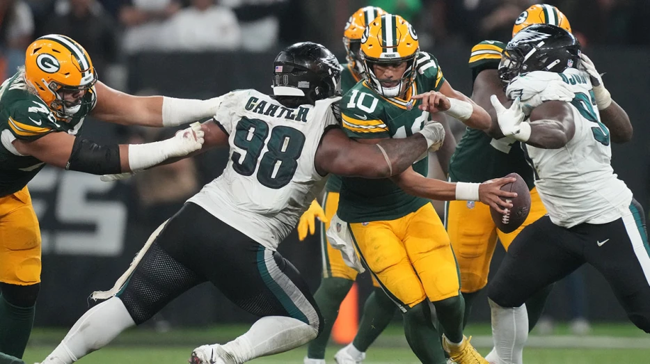 Eagles DT Jalen Carter draws ‘Hall of Fame-type’ praise