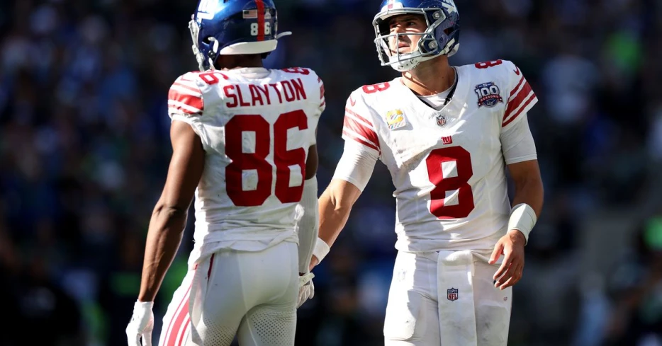 Darius Slayton is still defending Daniel Jones