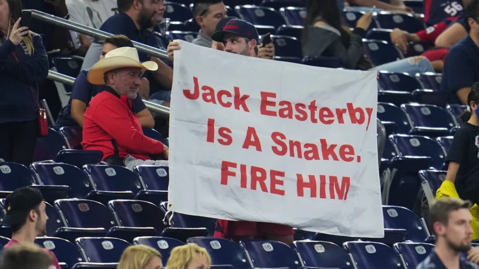 Jack Easterby attributes the Texans firing him to fan criticism